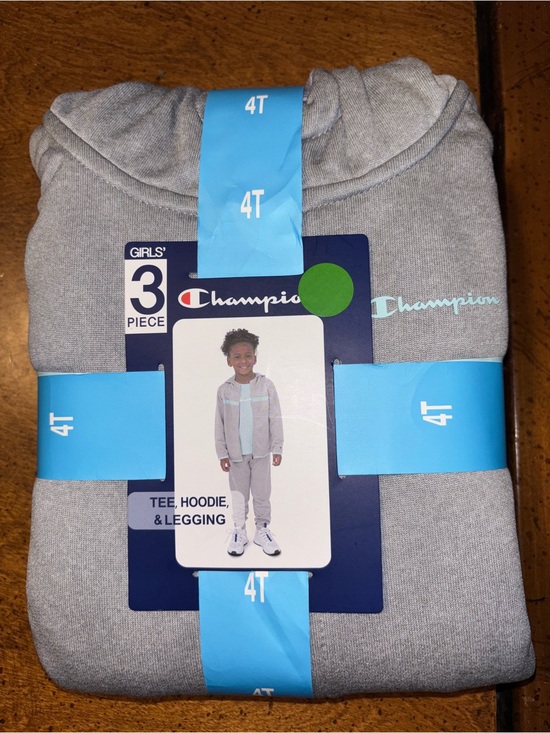 Champion Other - Champion Girls' Heather Gray 3-Piece Tee, Hoodie & Leggings Set